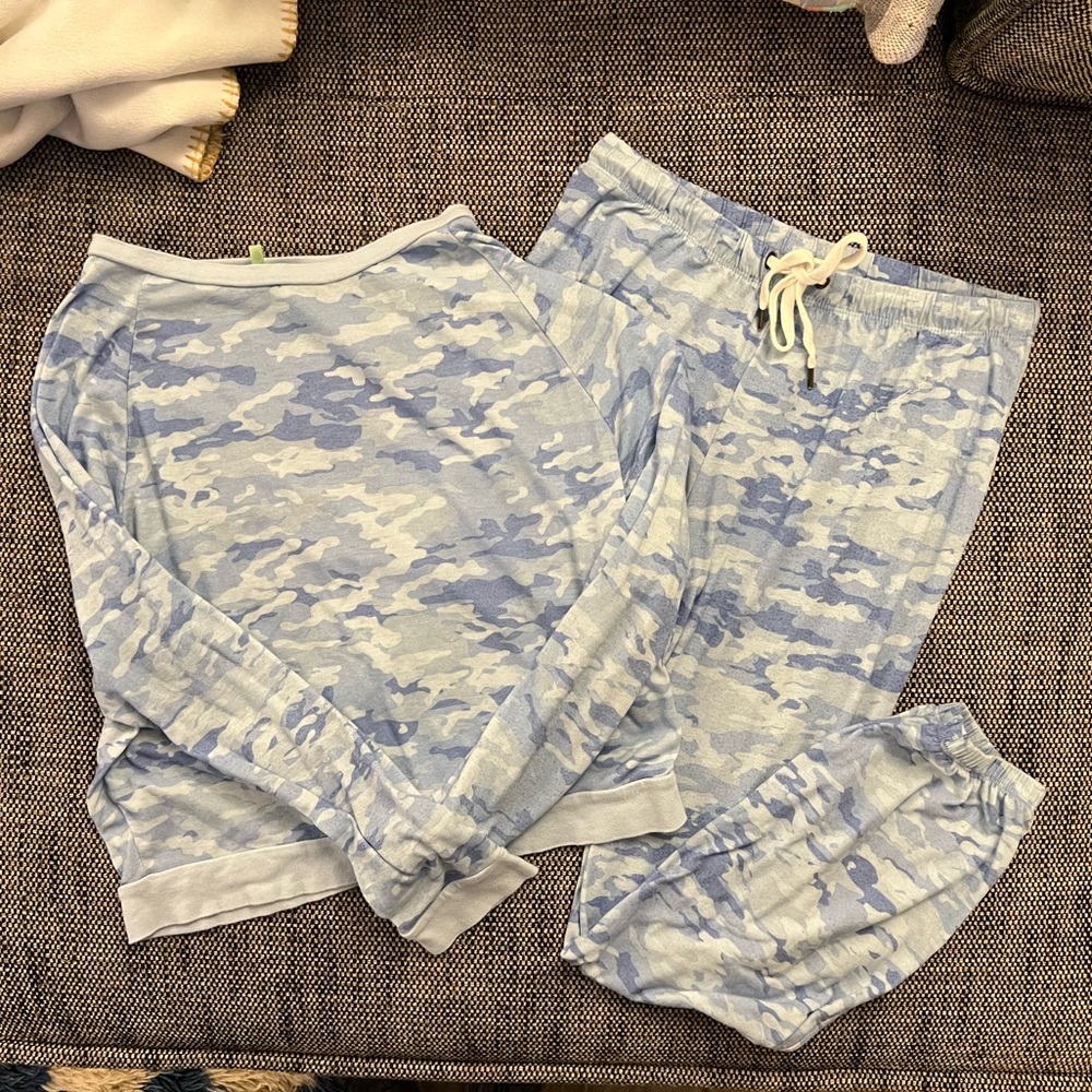 Honeydew Star Seeker Lounge Set Blue Camo Size S